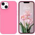 thumbnail image 1 of XUCP-for iPhone 13 Case Liquid Silicone Soft Slim Cover with Microfiber Cloth Lining Cushion Shockproof Full Body Protective Cell Phone Cases for iPhone 13 6.1" 2021,Rose Pink, 1 of 4