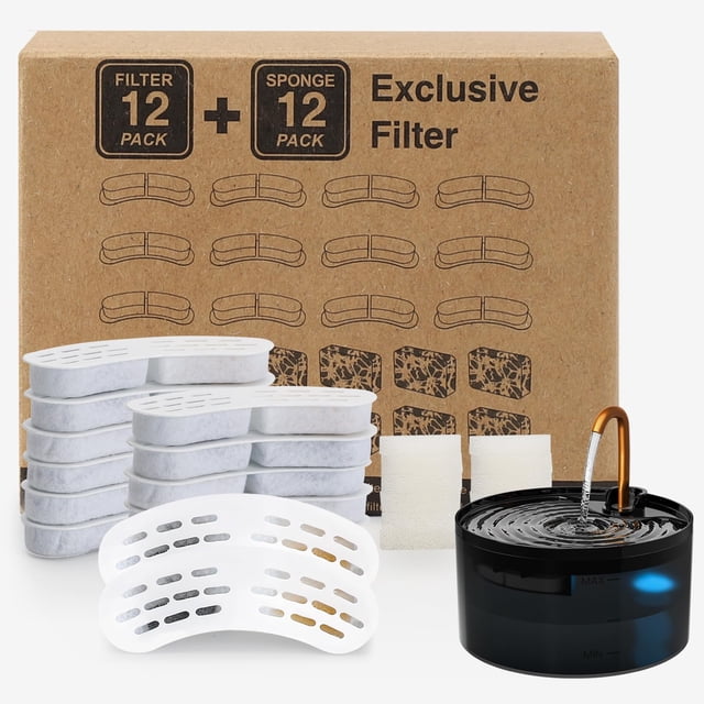 Filtro de fuente de repuesto Cat, paquete de 12 unidades para Misfans S003, S005