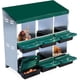 thumbnail image 1 of 6 compartments green metal chicken nesting box con roll-up design lid-perfect para chicken egg laying in coop, 1 of 5