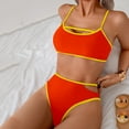thumbnail image 7 of UTSJKR Two Piece Swimsuit for Women High Waist Bathing Suit Bottom Full Coverage Swimsuit 2 Piece High Cut Swim Suits Orange XL, 7 of 7