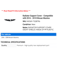 thumbnail image 2 of Radiator Support Cover - Compatible with 2016 - 2018 Nissan Maxima 2017, 2 of 2