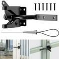 thumbnail image 4 of Self Locking Gate Gravity Door Latch Automatic Gate Latch for Metal Wooden Fences, Black, 4 of 7