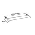 thumbnail image 3 of Barre Double pour Serviettes de Bain à la Maison, Porte-Serviettes Double en Acier Inoxydable Robuste de Style Moderne de 15 à 30 Pouces pour Salle de Bain, Support Double pour Serviettes Fini Nickel Brossé à Montage Mural., 3 of 9