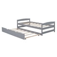 thumbnail image 5 of Gray Twin Size Platform Bed With Efficient Trundle - Bedroom Decor Complement Utilitarian Efficiency Increase, 5 of 7