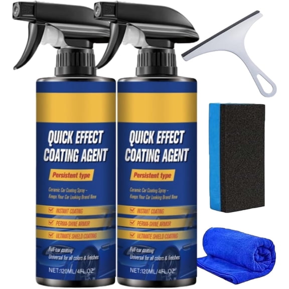 Car Nano Quick-Coat Spray, Car Coating Spray for Shine & Protection, Advanced Car Quick-Acting Sprays, Waterless Wash Coat Wax Polish Sprays for Car Care and Paint Repair(2pcs)