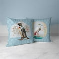 thumbnail image 3 of Penguin Petals Indoor/Outdoor Pillow in Blue 20 x 20 with removable cover, 3 of 7