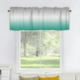 thumbnail image 5 of Ombre Valance for Windows,Green Gray Rod Pocket Window Treatments 1 Panel Short Curtains for Kitchen Bathroom Bedroom,54 x 18 Inch, 5 of 6