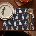 thumbnail image 4 of Jack Russell Terrier Summer Placemats Table Placemats Set Of 6-Linen Kitchen Washable Placemats Table Mats 11.8"x17.7"Non-Slip Heat Resistant, 4 of 5