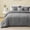 Gray, variant on Sleep Zone 85gsm Luxury Plush Solid Microfiber Comforter Set, All Season Ultra Soft Bedding, Queen Black