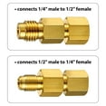 thumbnail image 6 of MOMOJIA 2 Pieces 6015 R134A Brass Refrigerant Tank Adapter to R12 Fitting Adapter, 6 of 9