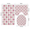 thumbnail image 3 of Pink Baseballs and Bows Pattern Bathroom Rugs Sets 3 Piece,Toilet Cover Set,Absorbent Non Slip Bathroom Mats Sets with U-Shaped Contour Rug Toilet Rug Set, 3 of 5