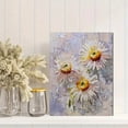 thumbnail image 2 of Daisy Floral Impasto Canvas Print Wall Art for Living Room Bedroom Dining Room Office Decor, 2 of 8