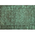 thumbnail image 1 of Ahgly Company Machine Washable Indoor Rectangle Abstract Turquoise Blue Contemporary Area Rugs, 2' x 3', 1 of 4