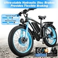 thumbnail image 5 of 6000W (Peak) Dual Motor Electric Bike for Adults, 60V 25AH Battery, 45MPH & 100 Miles Range,21-Speed Full Suspension, 26" x 4.0" Fat Tire Off-Road E-Bike for All Terrain Snow Sand, 5 of 9