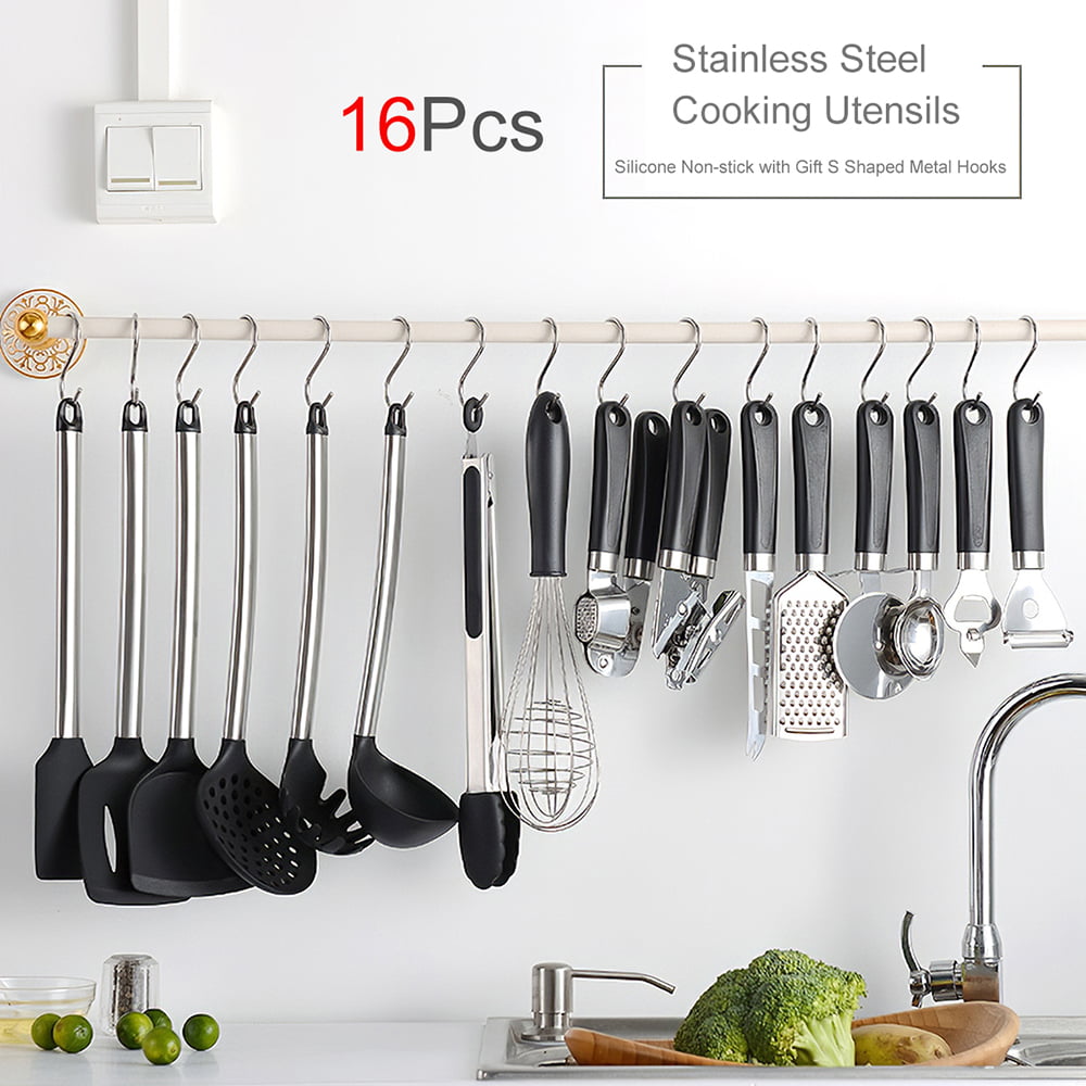 Details about   Stainless Steel Hooks Kitchen Utensils 
