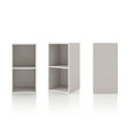 thumbnail image 4 of Join Stackable 2-Cube Wood Taupe Grey Bookcase, 4 of 7