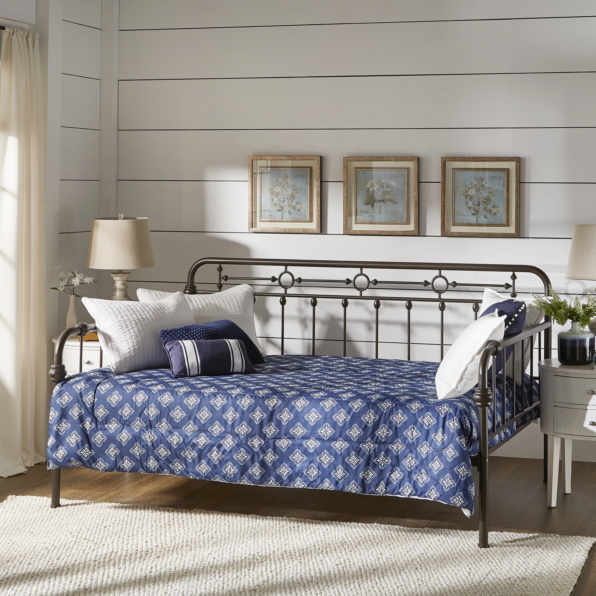 Weston Home Nottingham Antique Dark Bronze Metal Full Daybed - Walmart