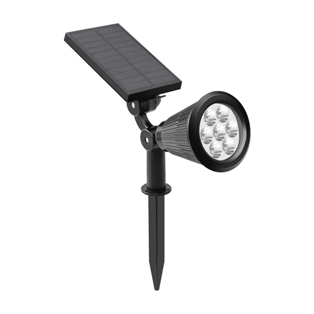 7LED Solar Ground Plug Light Outdoor IP65 Waterproof Spotlight Adjustable Brightness Garden Decorative Spotlight,B