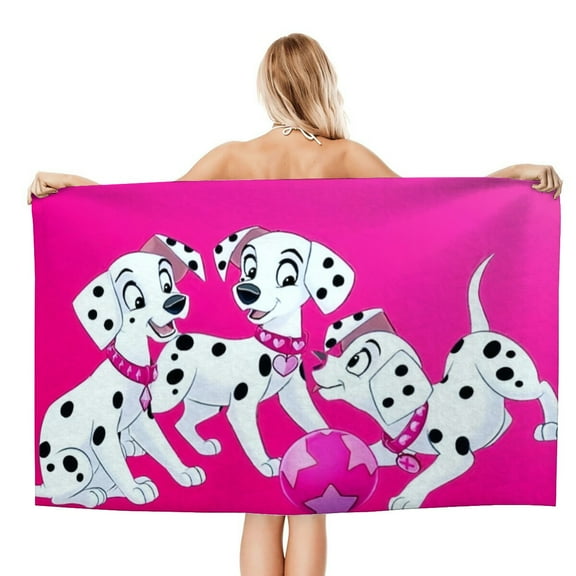 Bath Towels for 101 Dalmatians Beach Towel Kids Boys Girs Gifts for Bathroom Travel Camping Vacation Soft & Absorbent 20×40 inch