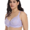 thumbnail image 2 of Sujetador Minizer HSIA, talla grande, con aros, cobertura total, morado, 2 of 6