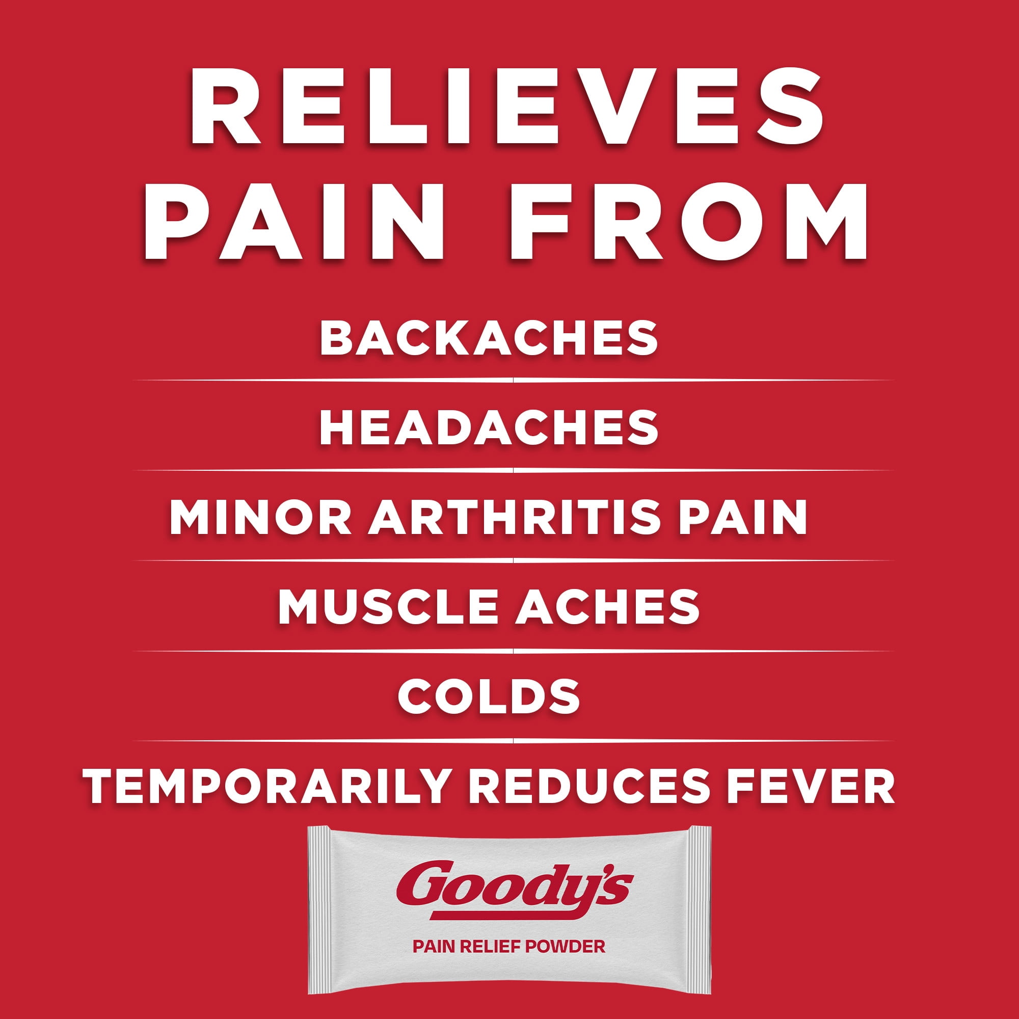(2 pack) Goody's Back and Body Pain Relief Powder, Body Aches & Pains Relief, 24 Powder Sticks
