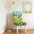 thumbnail image 6 of Hometravel Stretch Easter Bunny Chair Cover, Rabbit Print Seat Protector, Festive Table Chair Decoration for Dining Room, Home Holiday Party, 6 of 6