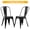 Black, variant on NiamVelo Metal Dining Chairs Set of 2, Indoor/Outdoor Patio Chairs, 18 Inch Stackable Chairs for Kitchen, Restaurant Dining Room ,Café , Bistro Patio (Black)