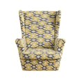 thumbnail image 1 of CHOK 2024 Housse de Fauteuil à Oreilles Antidérapante Imprimée 1 Place Lavable Réutilisable Moderne Extensible Protecteur de Meubles pour Chambre Salon Noir Gris, 1 of 10