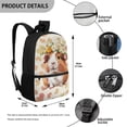 thumbnail image 5 of KUIFORTI Floral Penguin Pig Kids Backpacks Girls Cute Backpack for Elementary School Boys Lightweight Comfy Shoulder Backpack High Capacity School Girls Backpacks for Kids, 5 of 6
