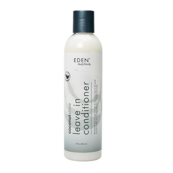 Eden Bodyworks Coconut Shea Leave In Conditioner, Leave In Conditioner, 235 mL<br>Penetrates The Hair Shaft To Improve Elasticity<br>Restores Manageability And Smooth Cuticle<br>Lightweight, Creamy Styling Detangler For All Hair Types And Textures