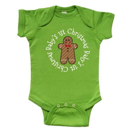 

Inktastic Babys First Christmas Gingerbread Cookie Gift Baby Boy or Baby Girl Bodysuit
