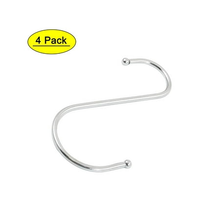 

Uxcell Metal Large S Shape Coat Towel Robe Hooks for Hanging Pots Plants Houseware 4pcs