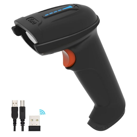Tera 1D Laser Bar Code Reader Barcode Scanner Wireless Versatile 2-in-1 with Battery Level Indicator