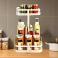 thumbnail image 6 of HengDidi Double Layer 360 Degree Rotating Metal Spice Shelf for Kitchen Countertop Desktop Storage Easy to Clean Organizer for Spices Fruits, 6 of 7