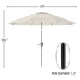 thumbnail image 2 of Pure Garden 10FT Patio Umbrella with Auto Tilt and Vented Canopy (Tan), 2 of 8