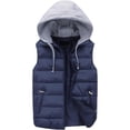 thumbnail image 2 of Chaleco de invierno ligero con capucha para hombre, chaqueta sin mangas, chaleco deportivo, 2 of 7