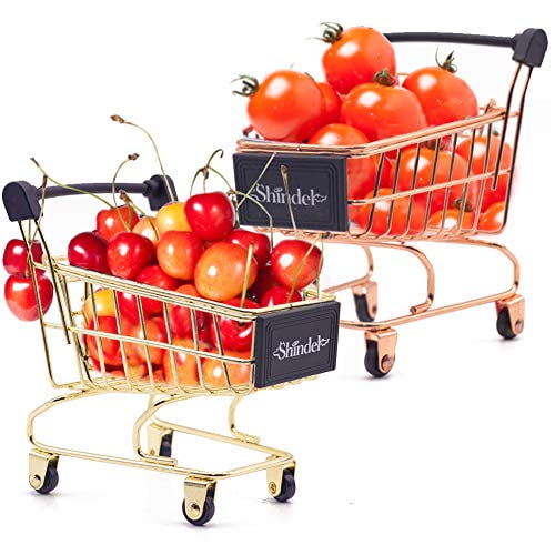 Mini Brands Shopping Cart, 2PCS Shopping Day Grocery Cart Mini