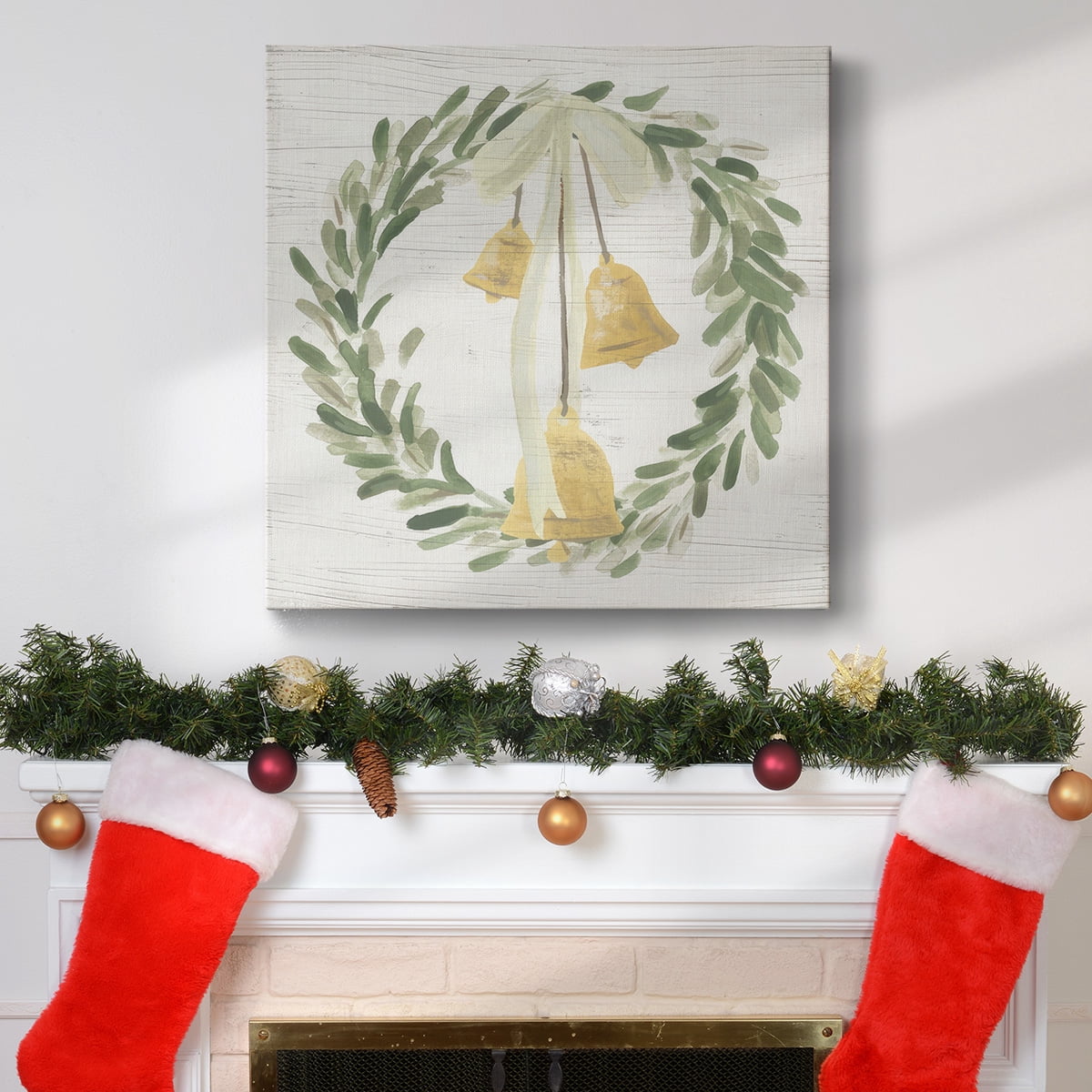 Weathered Aspen Wreath I- Gallery Wrapped Canvas