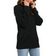 thumbnail image 4 of Uvplove Womens 2025 Fall Casual Turtleneck Batwing-Sleeved Chunky Ribbed Knit Tunic Sweaters in Pullover Style, 4 of 7