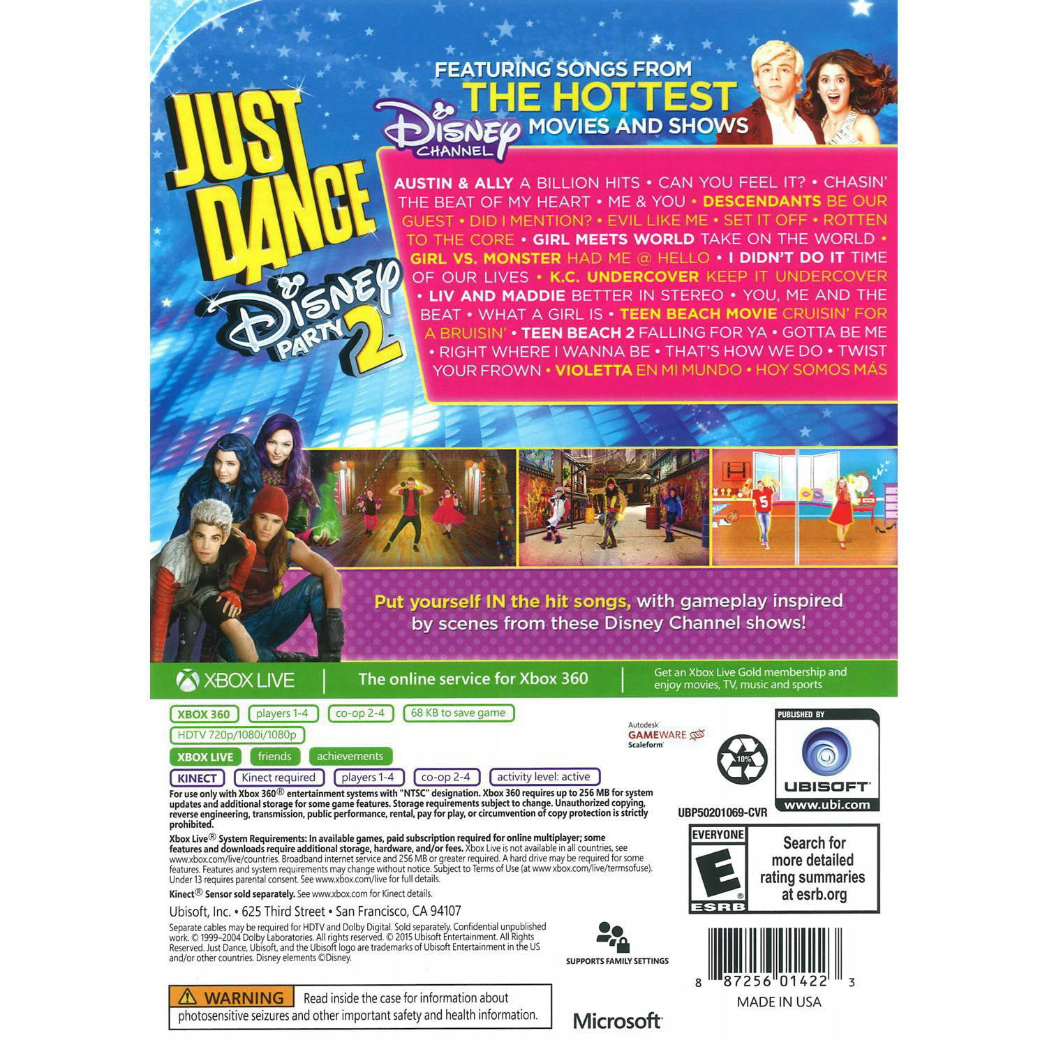 Amerikaans voetbal embargo Atticus Just Dance: Disney Party 2, Ubisoft, Xbox 360, 887256014223 - Walmart.com