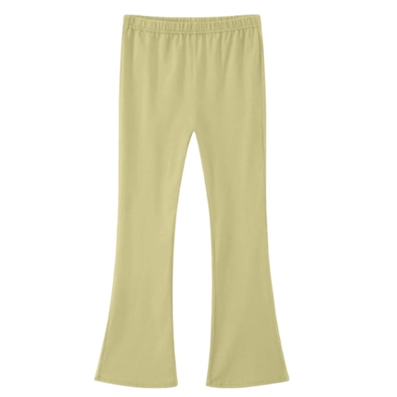 Bysome Toddler Girls Flared Pants Casual Slim Fit Solid Color Trousers High Waist Stretchy Fall Pants Size 3-4 Years