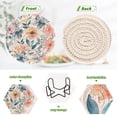 thumbnail image 4 of Leaves Or Flowers 6 Pcs Drink Coasters with Holder Absorbent Coasters Woven Coasters for Drinks Table Desk Protection Home Decor, 4 of 7