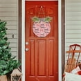 thumbnail image 7 of SKYSONIC Flamingo Welcome Sign for Front Door,All Seasons Welcome Wreath Porch Hanging Decoration for Farmhouse Wall Home Holiday Decoration - 11.8x11.9in, 7 of 7