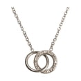 thumbnail image 2 of Collar de Mujer LuckyLy Círculos Entrelazados Acero Inoxidable Zirconia Cúbica Modelo Amy Plateado UNITALLA, 2 of 5