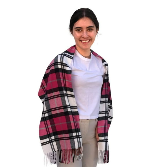Plaid Scarves Soft Long Checker Tartan Preppy Style Shawl Checkered Elegant Scarf Womens Mens