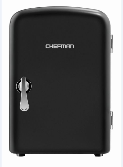 Chefman 4l Portable Dry Erase Mini Fridge With Warming Black
