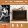 thumbnail image 4 of Furmax Heavy-Duty Wooden Dog Crate 2-Door Furniture Style Kennel with Chew-Proof Design & Removable Cushion, End Table for Small, Medium, Large Dogs, 4 of 7