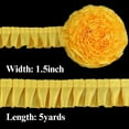 thumbnail image 2 of Ruffle Pleated Lace Trim Satin Ribbon Gather Ruffle Edge for Applique Sewing Crafts, Christmas, Home Decoration(yellow), 2 of 4