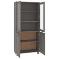 thumbnail image 3 of vidaXL Highboard HAMAR Solid Wood Pine Light Grey, 3 of 5