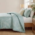 thumbnail image 5 of 100% Cotton Floral Duvet Cover Set Queen Size, Green Branches Botanical Bedding, 3 Pcs with Zipper Closure & Corner Ties, Soft Breathable Duvet Cover for All Seasons, 5 of 8